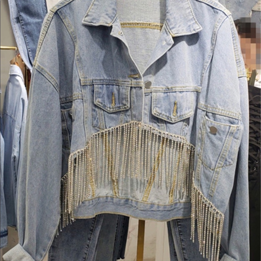 Denim drop jacket